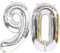 Helium Luftballon 90 Silber Geburtstagsdeko 40 90 Geburtstag Party Deko Supplies,ballon 90 geburtstag,90 luftballon silber folienballon 90 geburtstag frau mann ballon 90 geburtstag frauen(90)