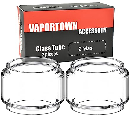 Vaportown Ersatzglas kompatibel mit GeekVape Z Max Verdampfer Glas Bulb Pyrex Ersatz für Geekvape Z Max Bubble Glass Tank (2 Stück)