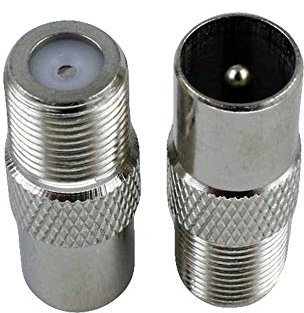 Connettore Maschio a F Femmina Televisore Antenna Adattatore RF coassiale Cavo Adattatore Monitor TV 2 Pezzi e PopolareModa