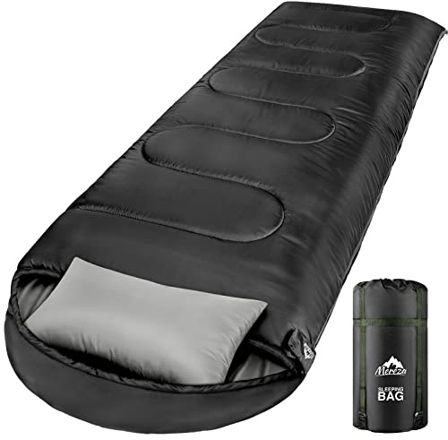 MEREZA 0 Degree Winter Sleeping Bag for Adults Kids with Pillow, Cold Weather Sleeping Bag for 4 Season Camping Hiking Backpacking Sleeping Bags for Big and Tall