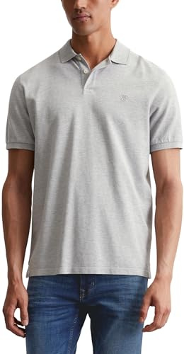 Marc OߴPolo Herren Kurzarm-Poloshirt aus Bio-Baumwolle Regular Fit, Grau (Grau), 3XL