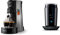 Philips Senseo Select CSA250/10 Kaffeepadmaschine - Kaffeestärkewahl Plus, Memo-Funktion, aus recyceltem Plastik, gebürsteter Stahl & CA6500/60 Senseo Milk Twister Milchaufschäumer, schwarz
