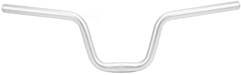 VGEBY Mountainbike Lenker aus Aluminiumlegierung Fahrrad Schwalben Lenker U Form Fahrrad Riser Lenker für Brompton Silber(Heben Sie 160 mm / 6.3 Zoll an)
