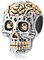 FGT Breloque tête de mort en sucre pour femme compatible avec bracelets Pandora Dia de los Muertos Cadeau pour filles, amies, petite amie, famille, anniversaire, Zircone cubique, Pas de gemme
