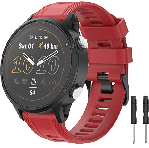 MYSNBKN Armbänder Kompatibel mit Garmin Forerunner 945/955/935/EPIX 2 Armband, Silikon Ersatzarmband für Fenix 6/Forerunner 965/745/Approach S62 Uhrenarmband
