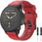 MYSNBKN Armbänder Kompatibel mit Garmin Forerunner 945/955/935/EPIX 2 Armband, Silikon Ersatzarmband für Fenix 6/Forerunner 965/745/Approach S62 Uhrenarmband