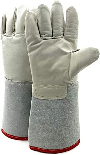 CELIKA Sicherheits-Arbeitshandschuhe, Schweißhandschuhe, hitzebeständige und feuerfeste Handschuhe, Rindsleder, Kühllager, Kryo-Arbeitshandschuh, flüssiger Stickstoff, Gefrorene Handschuhe