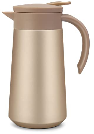 28oz Coffee Carafe Airpot Insulated Coffee Thermos Urn Stainless Steel Vacuum Thermal Pot Flask for Coffee, Hot Water, Tea, Hot Beverage …