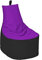 MILLINDABAG Modern Sitzsack für Kinder und Erwachsene Sessel Kissen In & Outdoor Gaminggeignet & bereits gefüllt Sitzkissen Bodenkissen (Schwarz - Lila, XXL - Durchmesser 78 cm ohne Hocker)