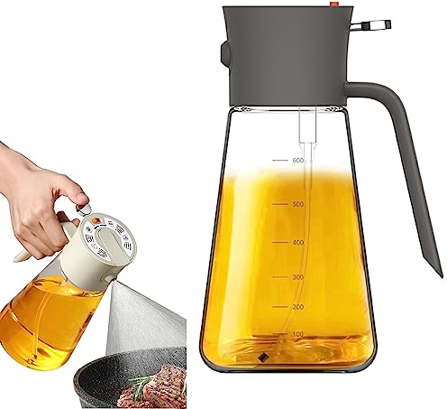 auvstar Pulverizador Aceite,Dispensador de Aceite de Oliva de Vidrio,Rociador de Vinagre,Botella Transparente de Aceite Vinagre Recargable,Reutilizable para Cocinar,Asar a la Parrilla,Hornear