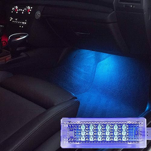 GBrite -18 SMD LED Blue Footwell Boot Lamps Replacement Under Door Courtesy Light Compatible with BMW E60 E87 E70 E90 E92 E63 E65 E85 M3 MINI Z4 R50 R52,Glove Box Light Lamp, 2 Pieces (Blue)