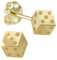 NKlaus Paar Ohrstecker Würfel 925 Silber vergoldet 4x4mm Kinder Ohrringe Spielwürfel 14815