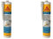 Sikasil C 300ml weiß neutralvernetzender Silicondichtstoff für Sanitär- und Bau (Packung mit 2)