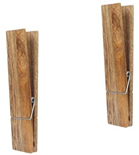 Alipis 2 Pcs Porte-Serviette Rustique Porte-Manteau Suspendu Décoration Murale Robustes Pinces À Linge Géantes Pinces À Linge Serviette Suspendues Pince À Linge en Bois Pince À