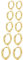 MOROTOLE 4 Paar kleine Creolen für Damen 925 Silber Post Huggie Creolen Set 18 Karat Gold/Silber Creolen Schläfer Ohrringe für Mädchen Mehrere Piercings Kleine Kugelohrstecker