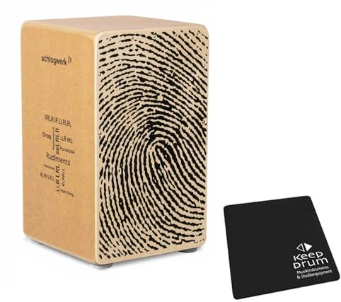 Schlagwerk CP82 Cajon Rudiments Fingerprint + keepdrum Sitzpad