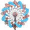 Viveta Large Wind Spinner for Yard and Garden，87.8”H *24.75 D Blue and Copper Colors Metal Outdoor Wind Sculptures & Spinners for Patio Lawn Outdoor Yard Lawn Garden