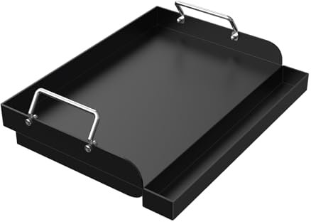 WEBROIL Antihaftbeschichtung, Grill-Einsatz für Gasgrill, 43,2 x 33 cm, Universal-Grillplatte, flache Oberplatte mit abnehmbaren Griffen für Holzkohle/Gasherd/Elektro, große Grillplatte für