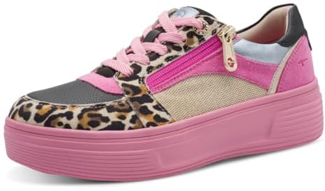 Tamaris Wide FIT Sneaker Materialmix Leder/Textil H-Weite