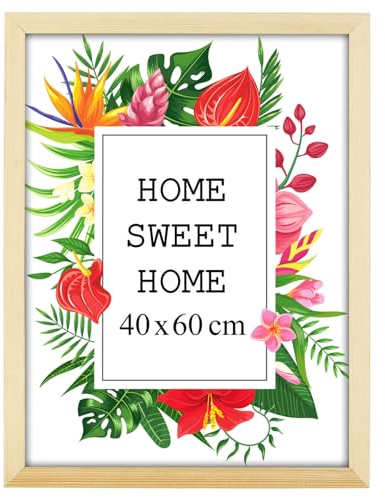 MG Design Cadre photo en bois 40 x 60 cm ECO avec verre acrylique - idéal pour suspendre ou poser, parfait pour mettre en valeur vos photos, affiches ou puzzles dans votre intérieur avec élégance
