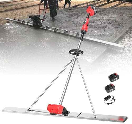 Vibratore per calcestruzzo 6000 giri/min, strumento di finitura massetto, lama da 150 cm, macchina per appiattire massetto in cemento con display digitale - Livellamento vibratore a cazzuola