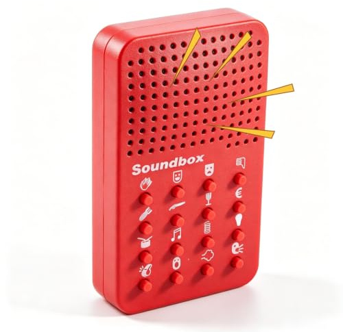 Soundmaschine mit 16 Soundeffekten, Tragbarer Lustiger Geräuschmacher, Elektronischer Soundmaker für Tanzpartys, Lustiges Klassenzimmer, Schreibtischspielzeug, Lustige
