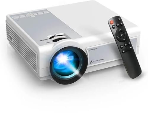 GXJBGYUSFT Proiettore Full 1080P 4K Mini LED Proiettore Portatile 2.4G 5G per Smartphone Video Casa Ufficio Campeggio (D Come Mostrato) Piccolo Regalo