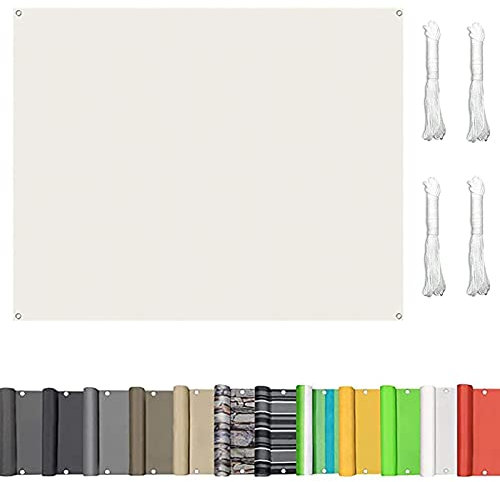 Grande tenda parasole bianca da 3,5 x 8 m, resistente alle intemperie e resistente, ideale per esterni, giardino, piscina e cortile, include corda per una facile installazione e stabilità. Perfetto