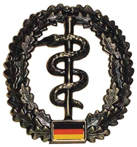 Barettabzeichen Sanitäter der Bundeswehr Truppengattung Metall Anstecker Mütze Armee Militär
