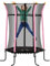 HOMCOM Trampolino Elastico per Bambini 3-10 Anni con Ingresso a Cerniera e Pali Imbottiti, Tappeto Elastico in Acciaio, PP e EPE, Ø163.5x190 cm, Rosa