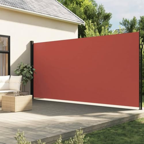 Toldo lateral retráctil terracota 200 x 500 cm