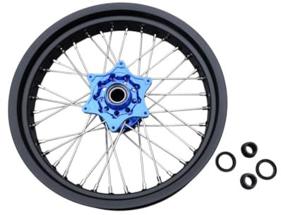 avdb-moto Paar Felgen/Speichen Vorne Hinten 17 / 17 kompatibel mit KTM SX 150 2015-2022, SXF 250 SX-F 2015-2016, HUSQVARNA FS 450 FS450 2016-2022, GASGAS MC 250 2022-2023 Supermoto (Blau)