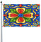 Bandera de Talavera Mexicana con patrón de azulejos de cerámica, vector 22263914, 3 x 5 pies, para exteriores, grande, con doble costura, para colgar al aire libre, para letreros de jardín, césped, fi