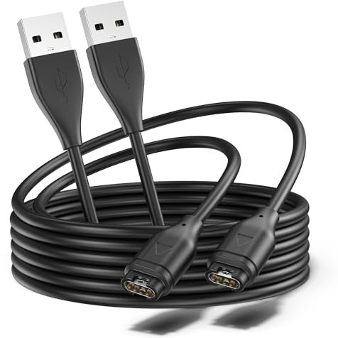 2 Pack 50cm Chargeur Compatible pour Garmin Watch Forerunner 55 255 245 265 935 945 955 965, Fenix 8 6 6S 6X Pro 7 7S 7X 5 5S 5X, Venu 2 3 2s 3s, Vivoactive 3 4 4S, Vivomove 3 3S, Vivosport, Instinct