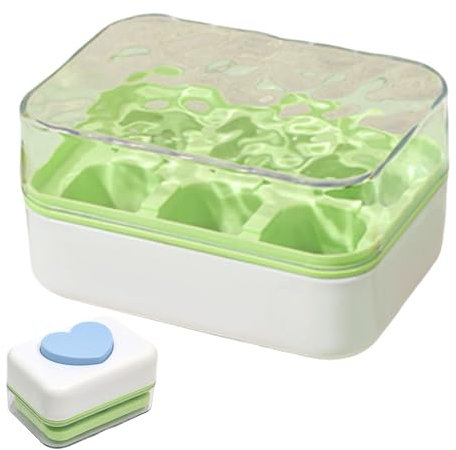 Moldes de hielo, bandeja de congelación de whisky, diseño prensado de 6 rejillas, fácil liberación, ideal para uso doméstico, preparación de cócteles, almacenamiento conveniente en refrigerador o