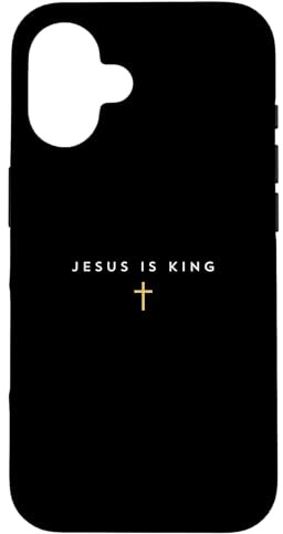 Jesus is King Cross Thin Christian Faith Jesus King Minimal Case for iPhone 16