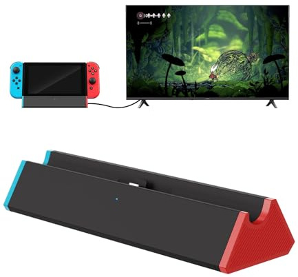 Switch TV Dock, SiWiQU Docking Station Only Compatible with Nintendo Switch 1/Switch OLED with 4K@60hz HDMI Adapter Type-C 2 x USB, Switch Charging Station Stand Replacement for Official Switch Dock