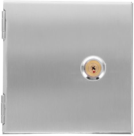 SEWACC Lockable Stainless Steel Single Hole Outlet Cover Box, Metal Electrical Socket Protector for Wall Switches, Safety Locking Outlet Protector for Indoor and Outdoor Use