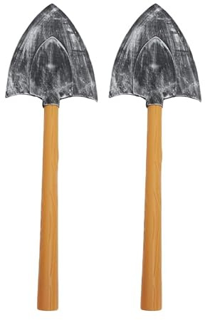 VICASKY Spitzhacke aus Schaumstoff, Spielzeug-Zwergenkostüm-Requisite, Kunststoff-Schwerthacke, 2er-Pack, Schaufel-Requisiten, 49 cm, leicht, für Partys, Bühnenauftritte und Mittelalter-Events