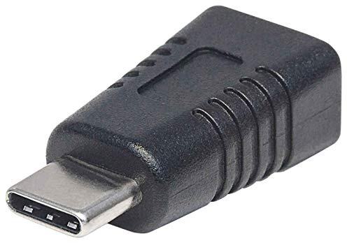 Manhattan 354660 USB 3.1 Micro-B Buchse auf Typ C-Stecker Adapter (G1) schwarz
