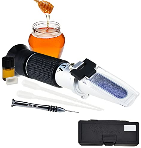 DANOPLUS Honig Feuchtigkeit 58~90% Brix Refraktometer mit ATC, Handheld Hoch Messung Angebot Zucker Inhalt, Honig, Gelee, Marmelade und Sirup
