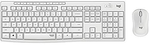 LOGITECH Mk295 Silent Wireless Combo Teclado RF Inalámico Qwertz Suizo, Blanco