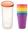 DMZK 8Pcs Gobelets Arc en Ciel Tasses en Plastique pour Enfants, Tasses Portables pour Le Voyage