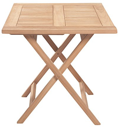 Teakholz Bistrotisch Riva eckig 80x80 Teak Tisch Klapptisch Gartenmöbel Teakmöbel Gartentisch