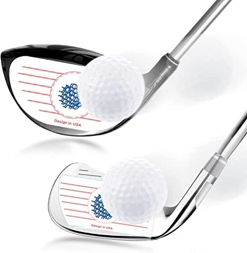 Golf Club Impact Stickers Labes for Irons and Woods Value 125/250pcs, Golf Club Target Label Tape Great for Golf Beginner and Leaners, Fit Traning Aids Practice Ball Hitting (Red-125 Woods +125 Irons)