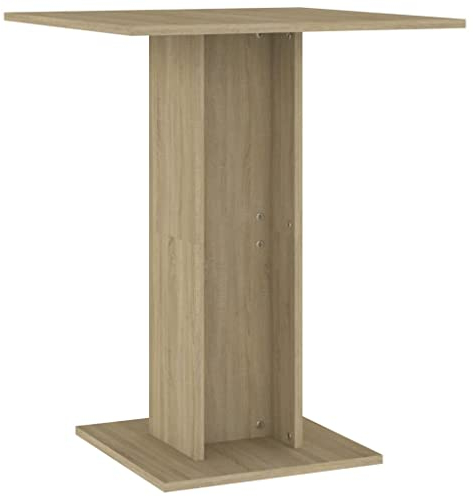 vidaXL Bistrotisch Stehtisch Bartisch Partytisch Esstisch Küchentisch Tisch Sonoma-Eiche 60×60×75 cm Holzwerkstoff