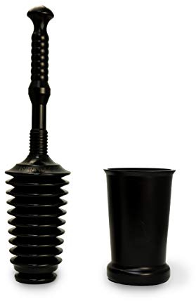 Master Plunger MP500-3TB WC-Saugglocken-Set mit hohem Eimer ausgestattet mit Entlüftungsventil, Schwarz