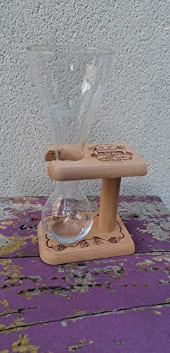 Set di 1 bicchiere da 33 cl con birra KWAK + supporto in legno