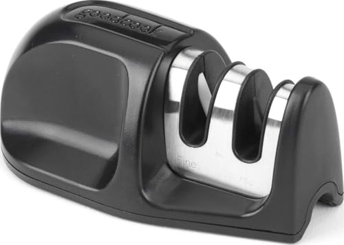 Good Cook - 2-Stage Knife Sharpener, Black, 6.75 x 3.50 x 2.00 (18754)