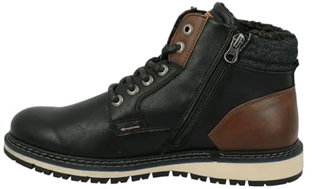 Tom Tailor Herren 4285302 Halblange Stiefel, Black, 43 EU